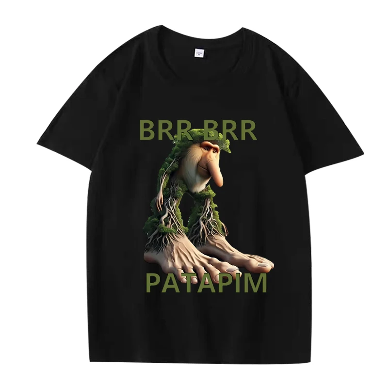 Brr Patapim футболка забавная итальянская Brainrot Meme с графическим рисунком для мужчин и