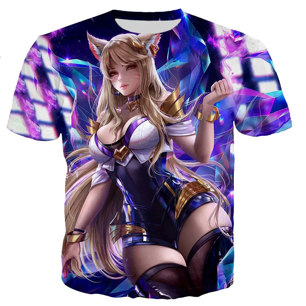 Футболка с 3D-принтом KDA Team Ahri Akali