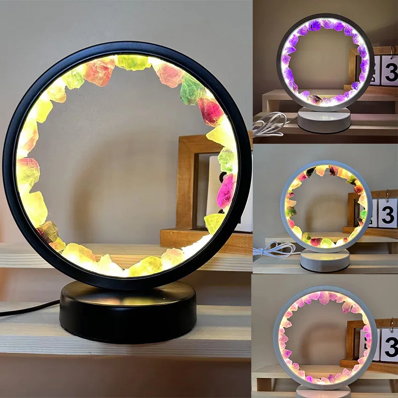 Хрустальная LED лампа аметист