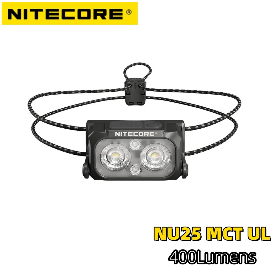Года NITECORE NU25 MCT UL USB-C перезаряжаемый налобный фонарь 400 люмен NiteLab UHE светодиодная