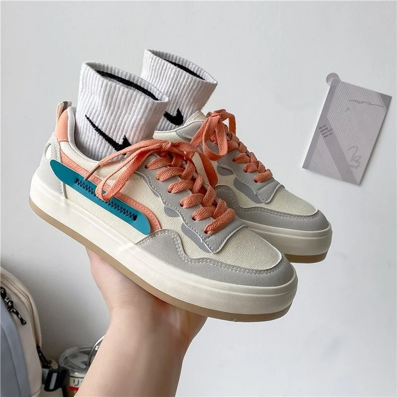 Women's Sneakers 2022 New Mixed-Color High Quality Causal Platform Shoes Fashion Korean Style Low-top Vulcanize |
