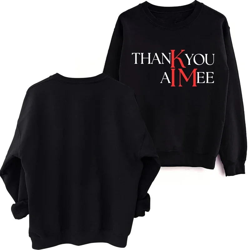 Спасибо толстовка aMIee(KIM) TTPD в стиле Харадзюку с круглым вырезом и длинным рукавом