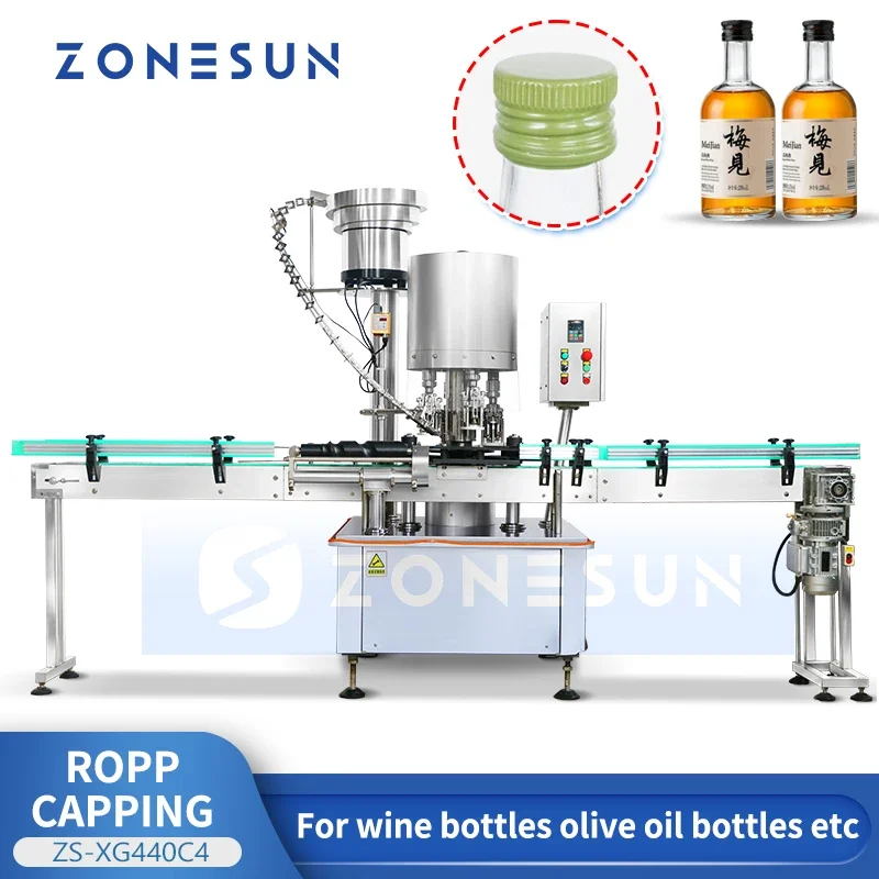 ZONESUN Автоматическая укупорочная машина ROPP запечатывающая крышка рулонная