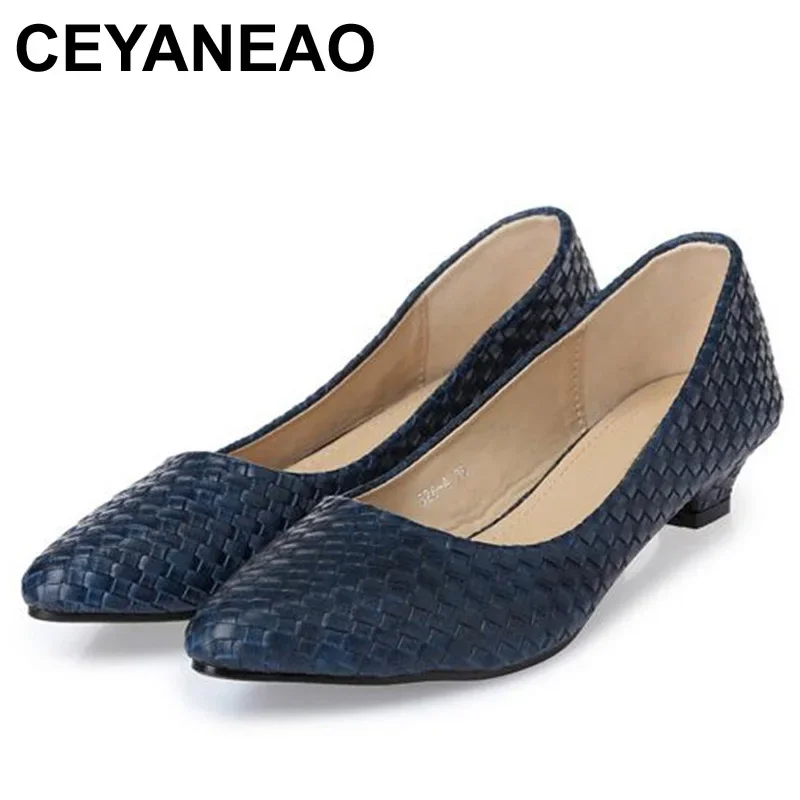 CEYANEAONew модные офисные туфли для женщин Обувь на низком каблуке Женские ботинки