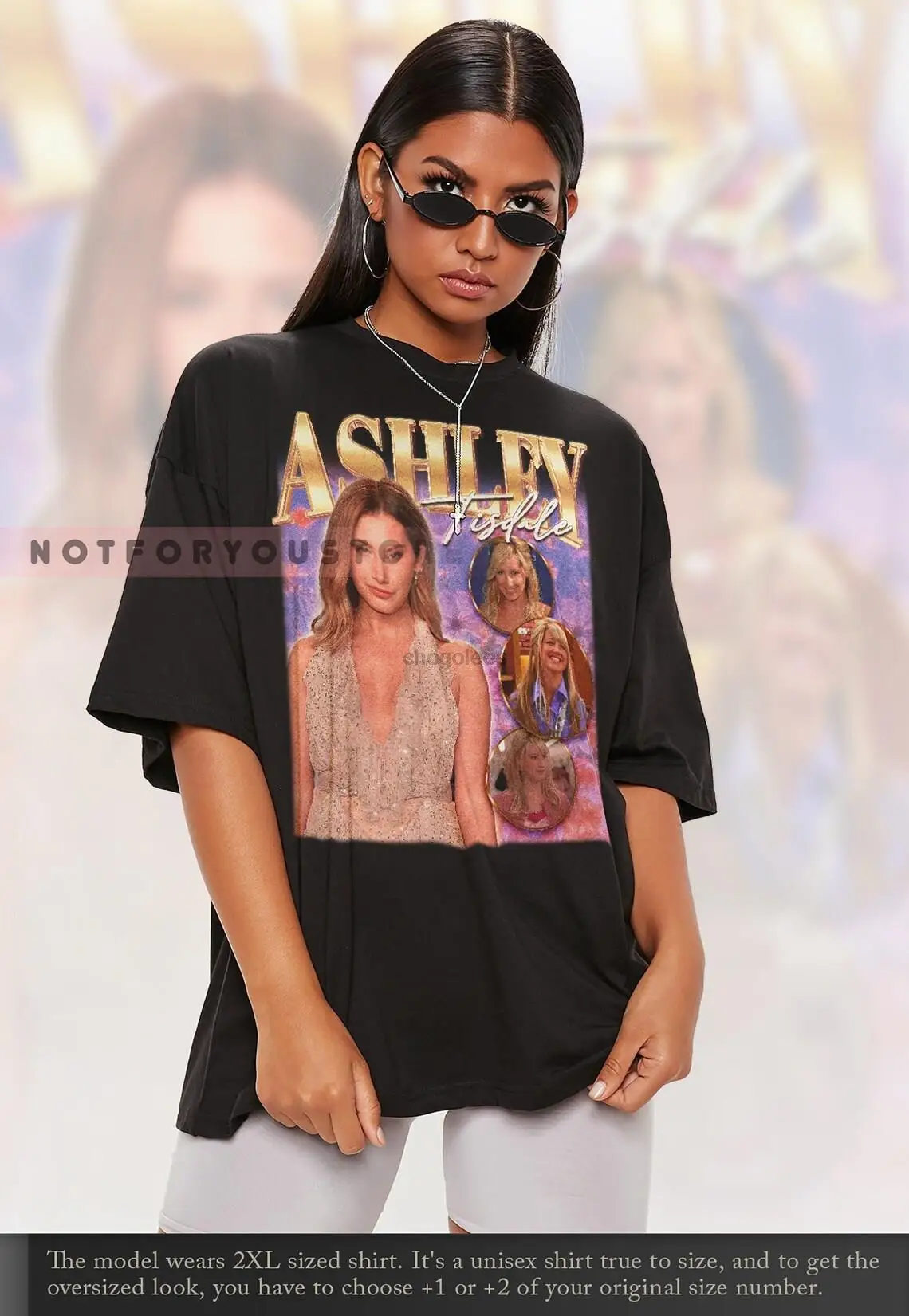 Рубашка ASHLEY TISDALE в винтажном стиле футболка Ashley Tisdale Homage Эшли Fan Tees ретро свитер 90-х