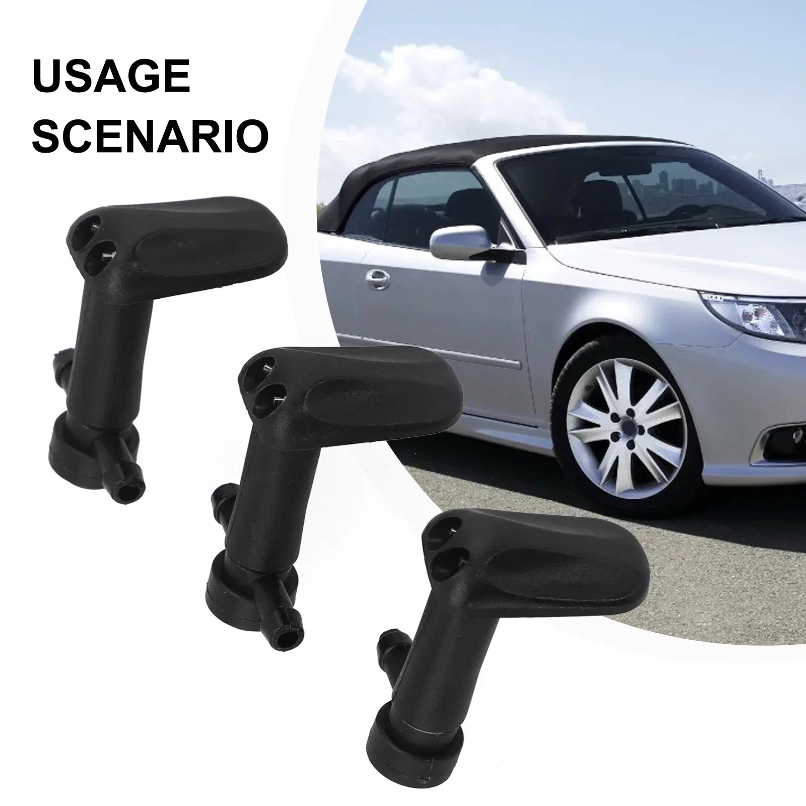 3 шт. форсунки омывателя лобового стекла для Saab 9-3 9-3X 2003-11 12778850 12778849