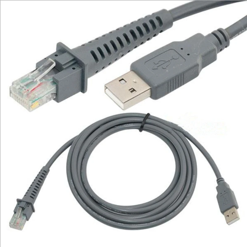 10 шт. кабель USB A папа к RJ45 7 футов 2 м для сканера штрих-кодов LS4278 LS2208 2208AP by Generic -