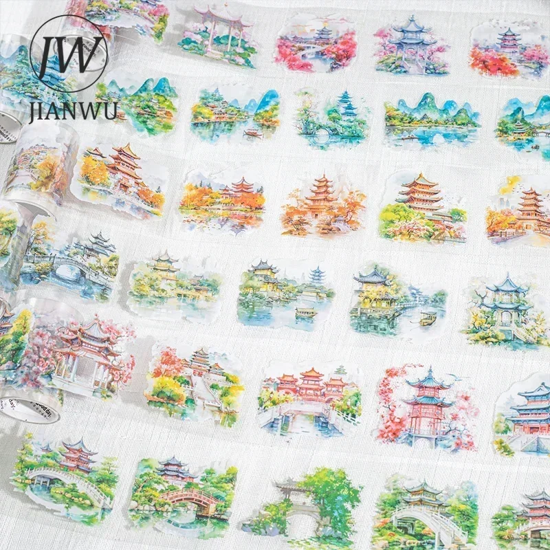 JIANWU 60 мм * 200 см маленькая серия для двора винтажный цветок материал ландшафтного