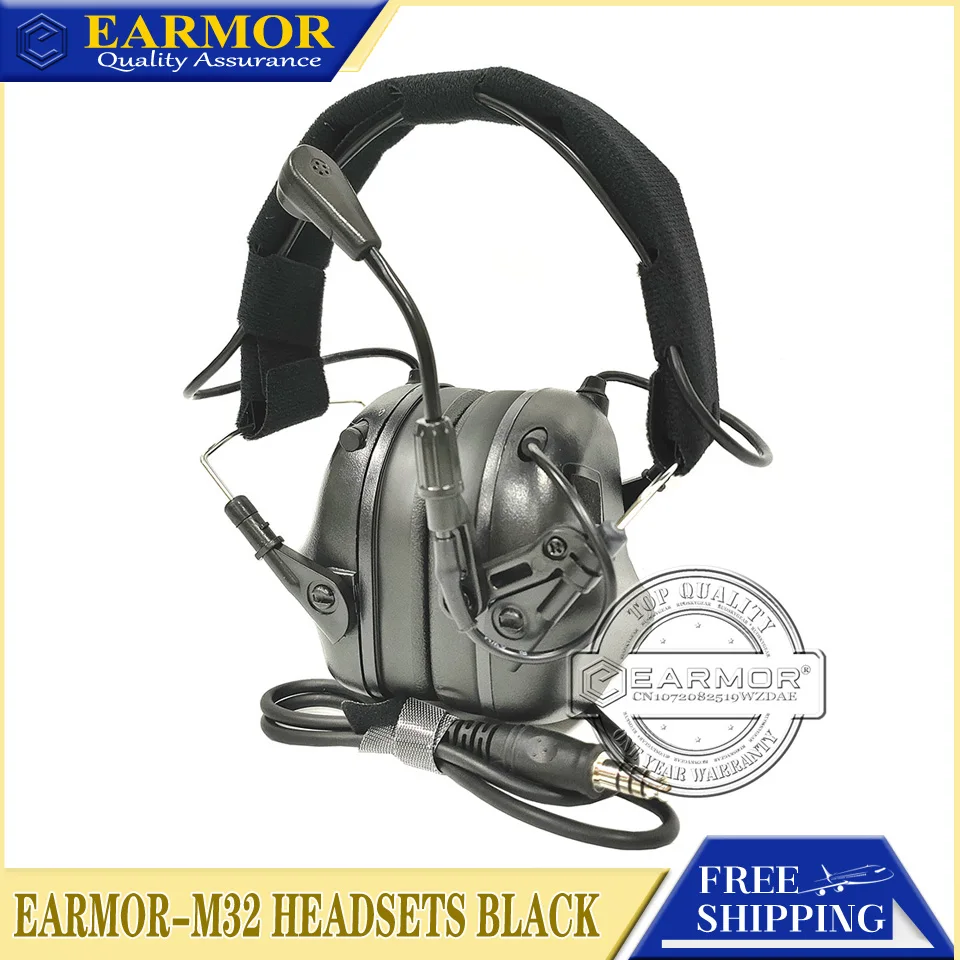 Тактическая гарнитура EARMOR M32 MOD4 наушники для охоты и стрельбы с микрофоном