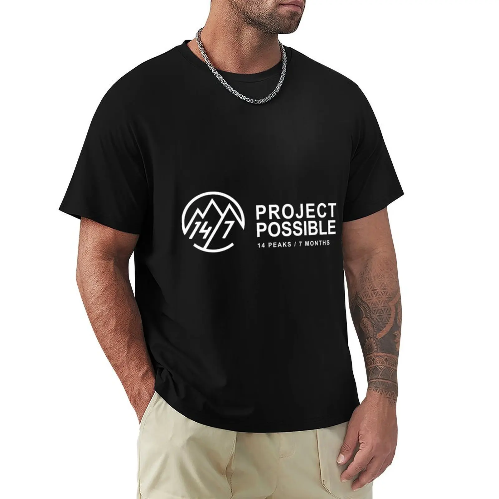 Футболка Project Possible-14 Peaks Nothing is Impossible уличная одежда дешевые хлопковые футболки с